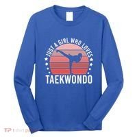 Just A Who Loves Taekwondo Gift Long Sleeve Shirt thumb 0