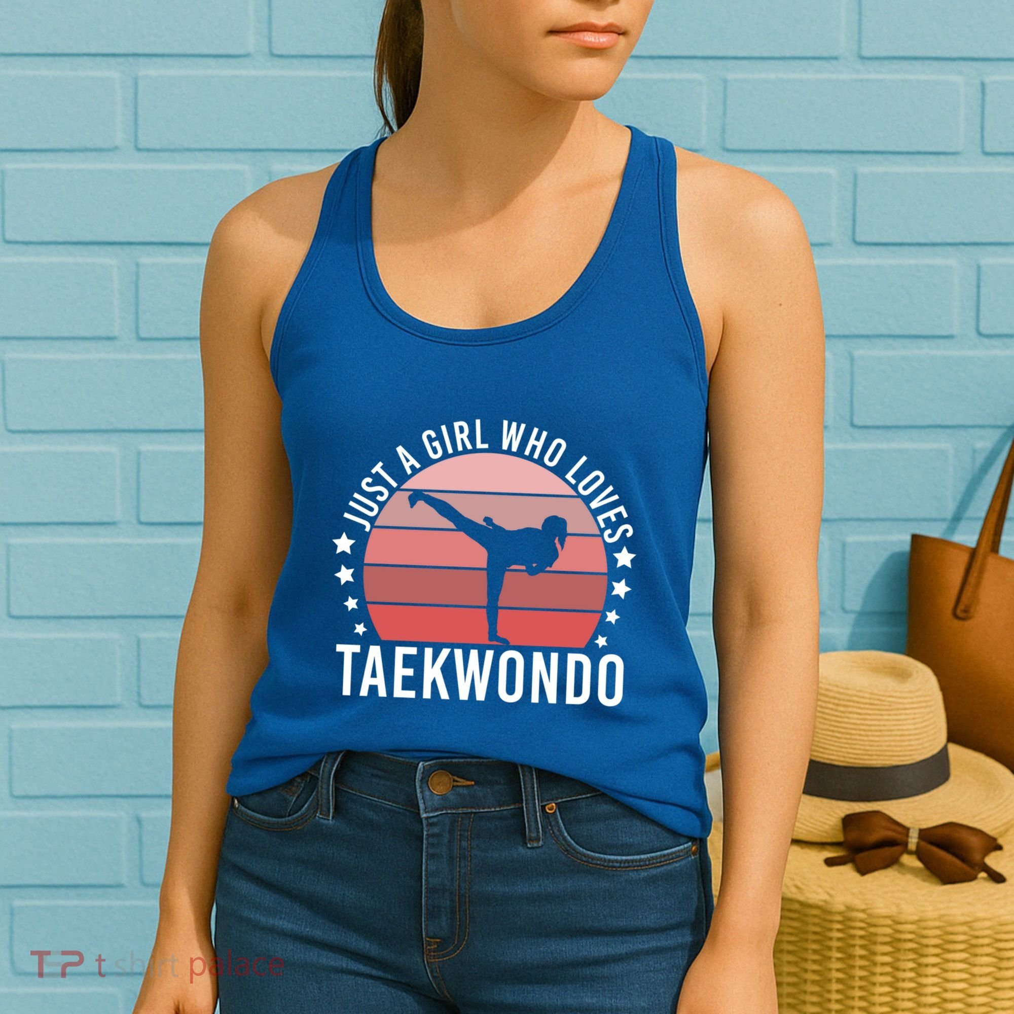 Just A Who Loves Taekwondo Gift Women's Tank Top