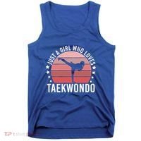 Just A Who Loves Taekwondo Gift Tank Top thumb 0