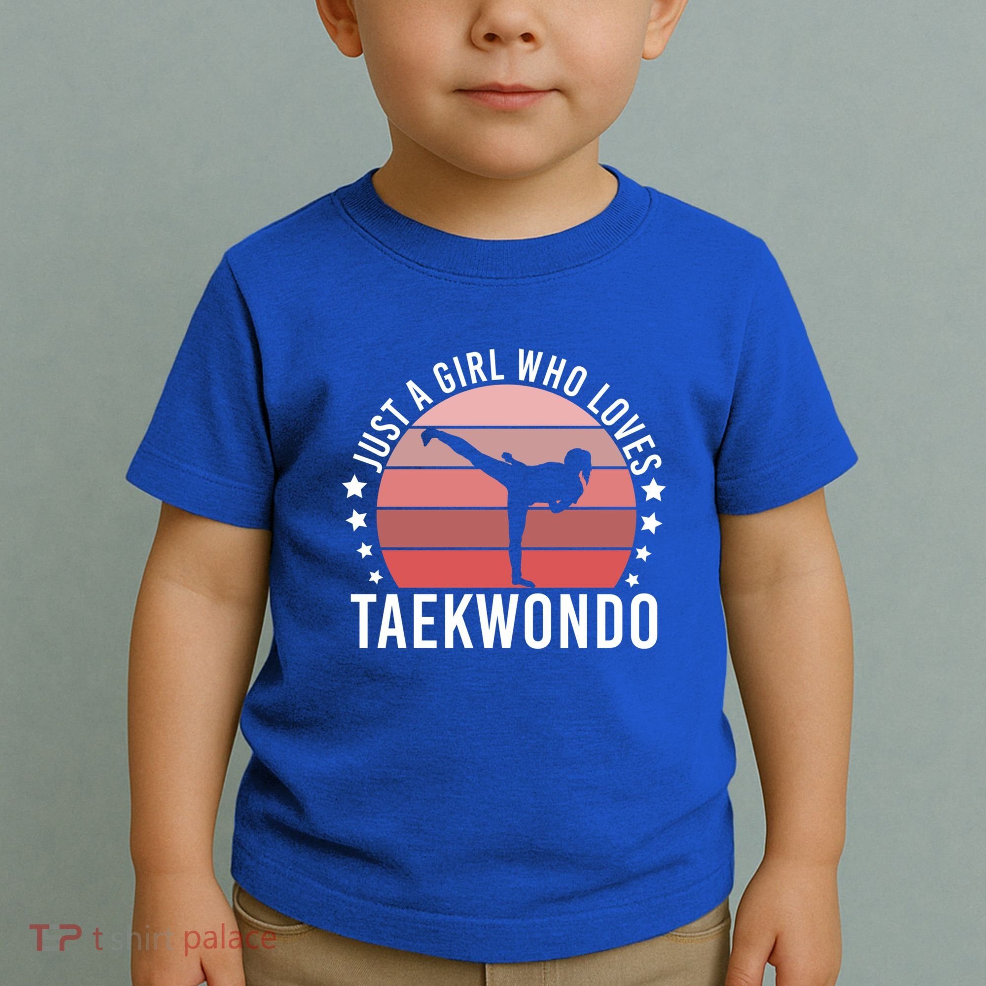 Just A Who Loves Taekwondo Gift Toddler T-Shirt