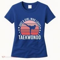 Just A Who Loves Taekwondo Gift Women's T-Shirt thumb 0