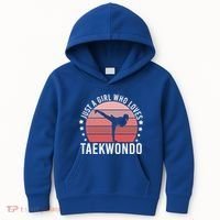 Just A Who Loves Taekwondo Gift Kids Hoodie thumb 0