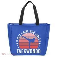 Just A Who Loves Taekwondo Gift Tote Bag thumb 0