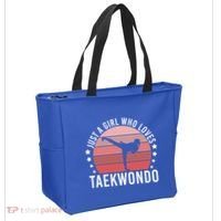 Just A Who Loves Taekwondo Gift Tote Bag thumb 2