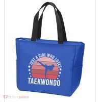 Just A Who Loves Taekwondo Gift Tote Bag thumb 3