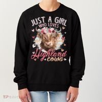 Just A Who Loves Scottish Highland Cows Women's Sweatshirt thumb 0
