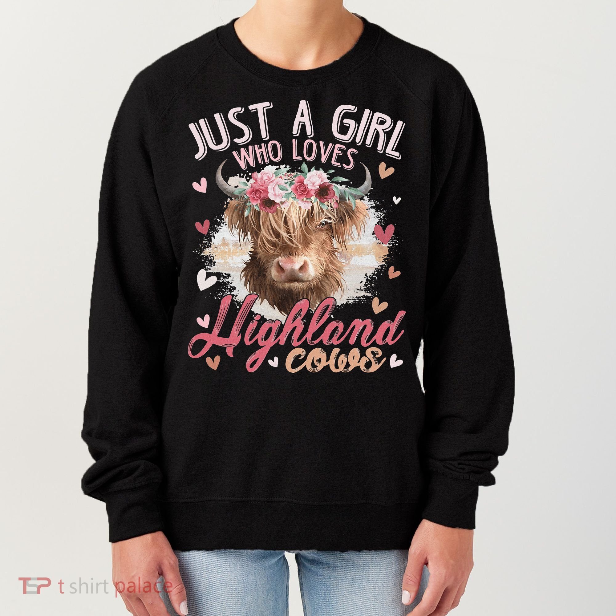 Just A Who Loves Scottish Highland Cows Women's Sweatshirt
