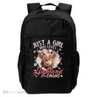 Just A Who Loves Scottish Highland Cows Backpack thumb 0
