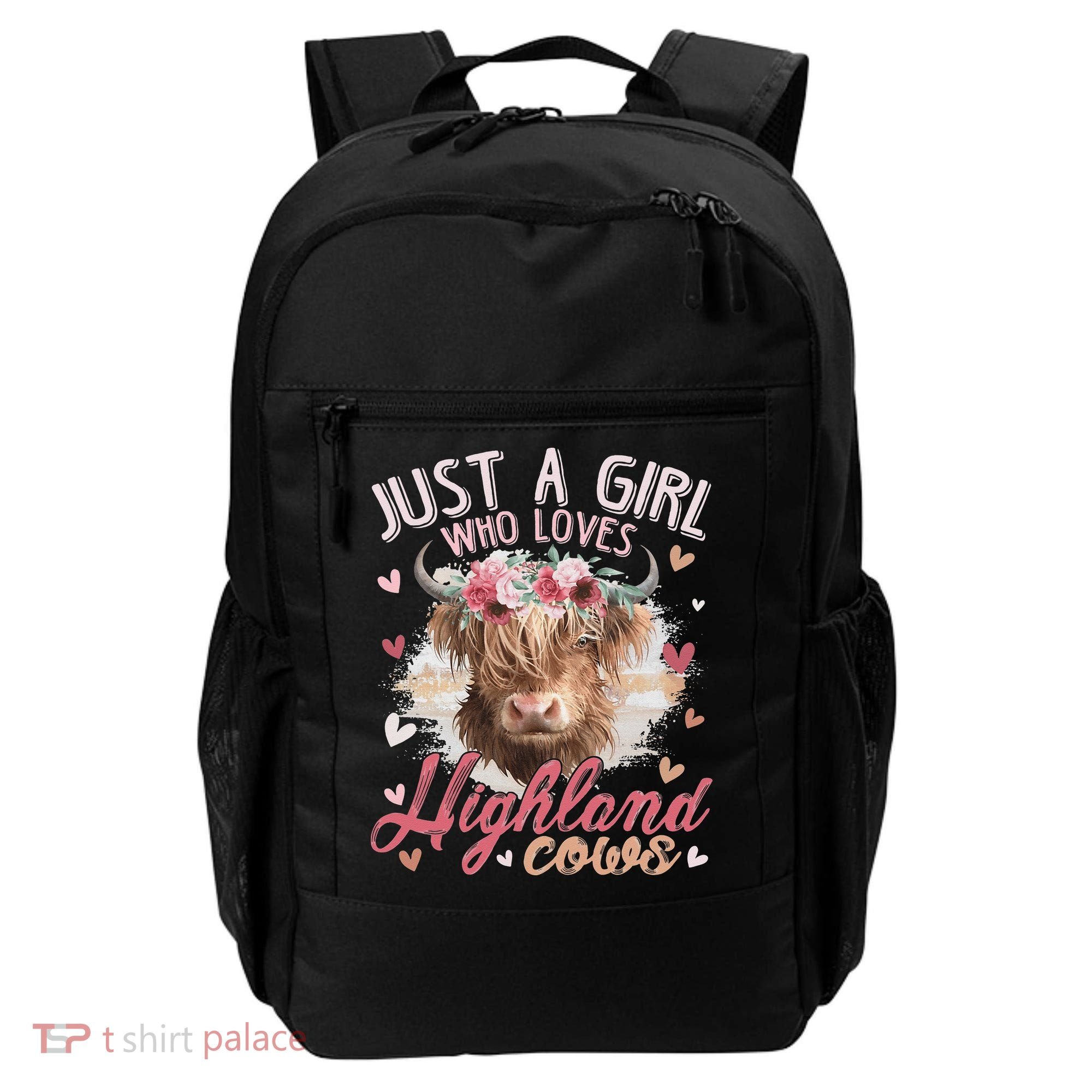 Just A Who Loves Scottish Highland Cows Backpack
