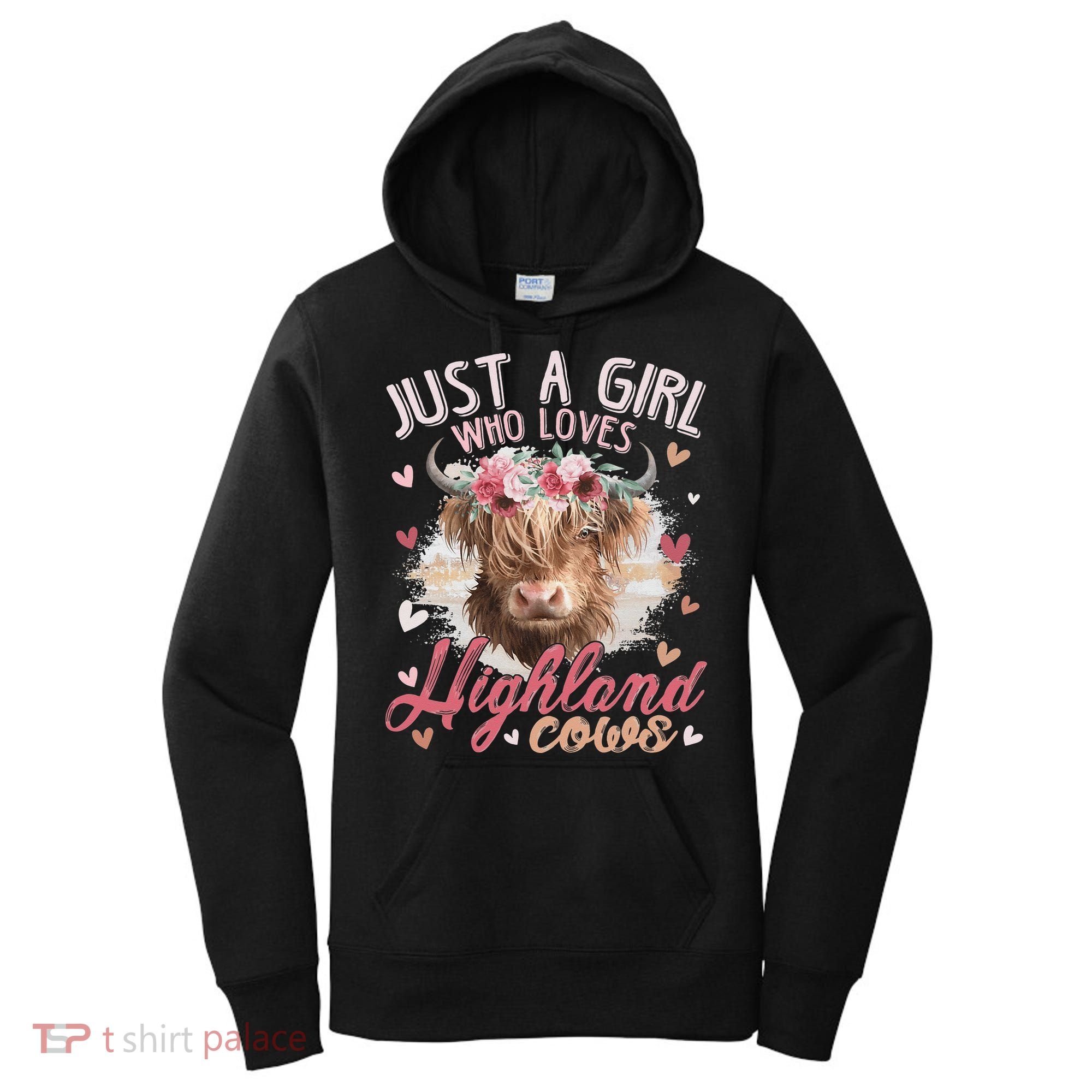 Just A Who Loves Scottish Highland Cows Women's Hoodie