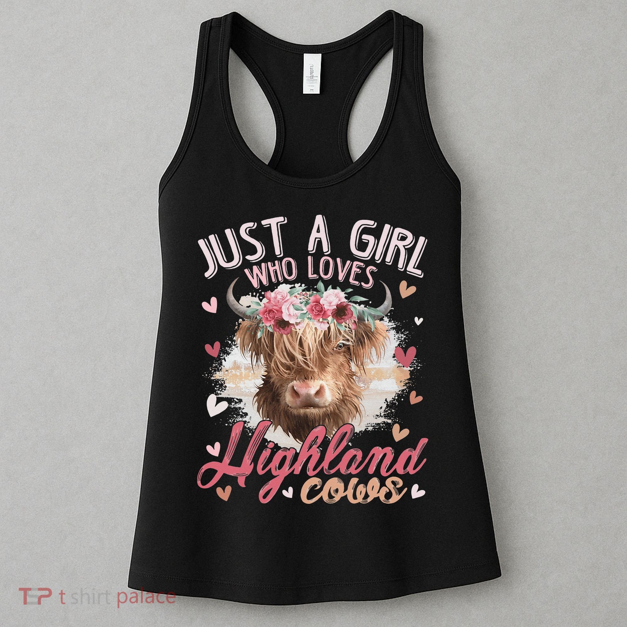 Just A Who Loves Scottish Highland Cows Women's Tank Top