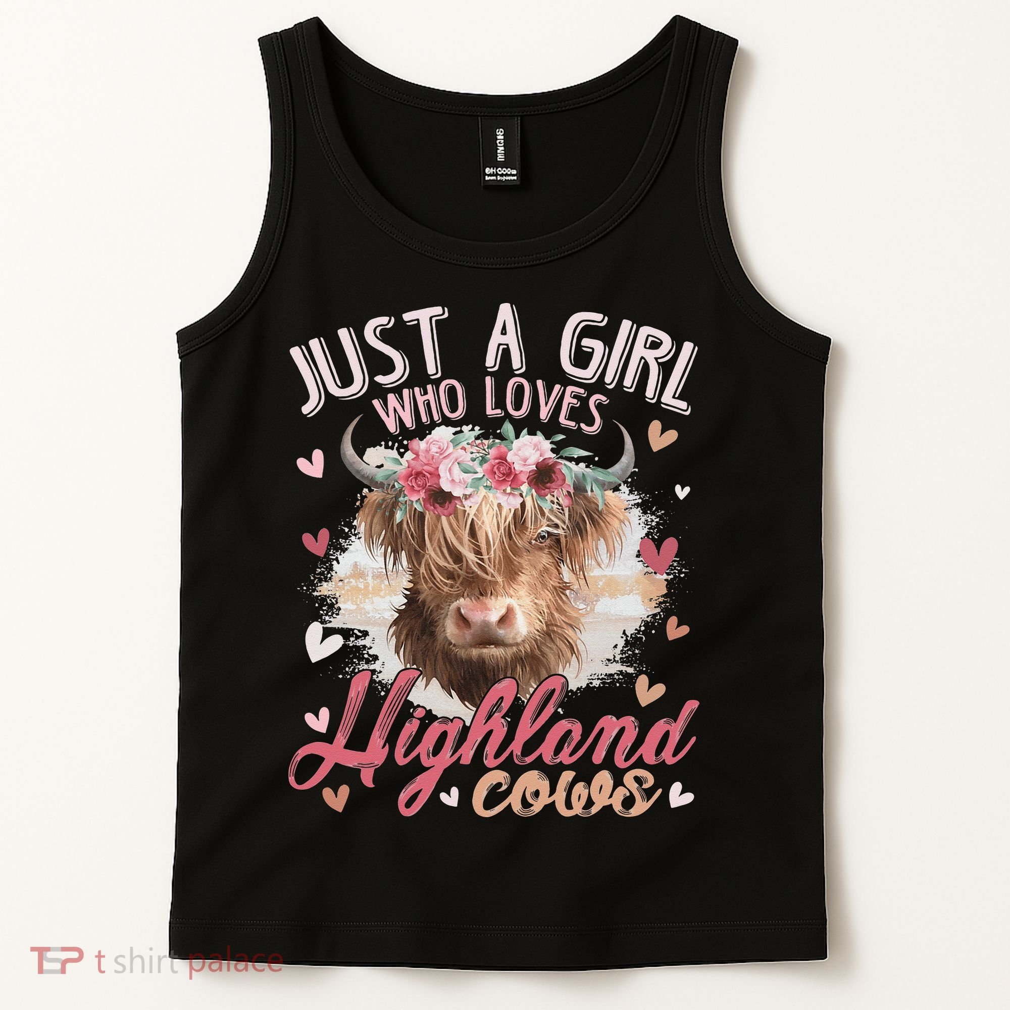 Just A Who Loves Scottish Highland Cows Tank Top