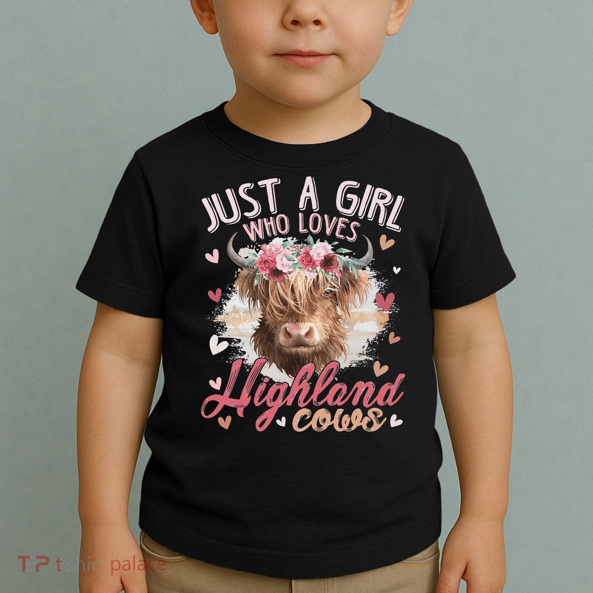 Just A Who Loves Scottish Highland Cows Toddler T-Shirt