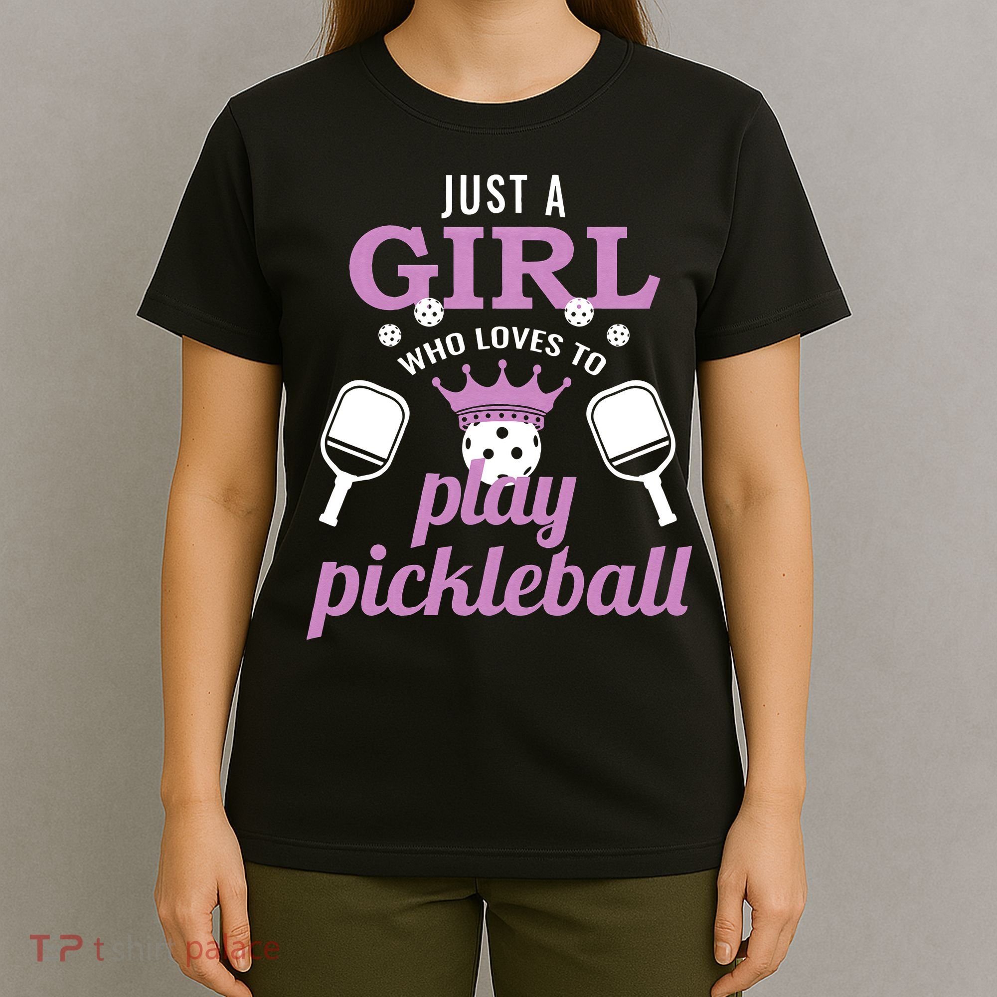 Just a Who Loves to Play Pickleball Funny T-Shirt