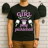 Just a Who Loves to Play Pickleball Funny T-Shirt thumb 6