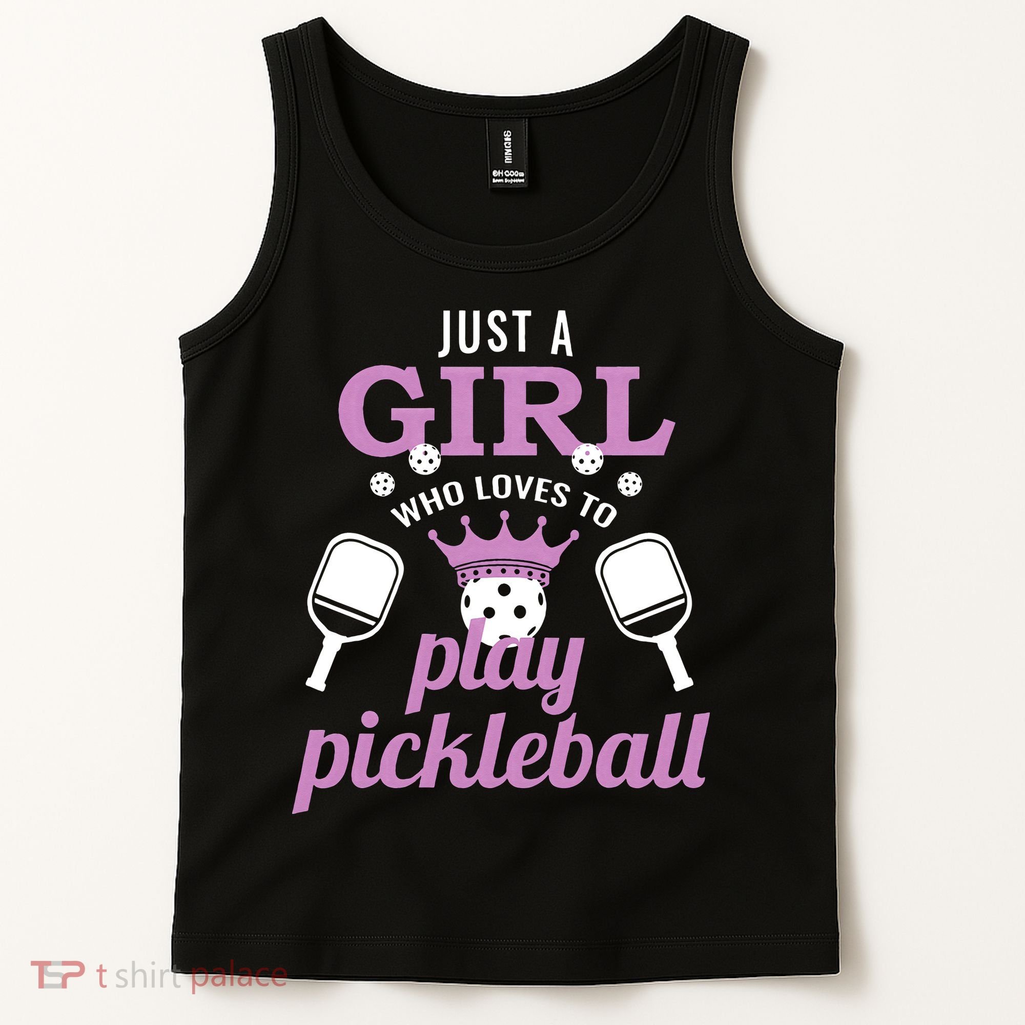 Just a Who Loves to Play Pickleball Funny Tank Top