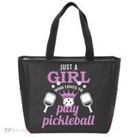 Just a Who Loves to Play Pickleball Funny Tote Bag thumb 0