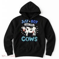 Just a  Who Loves Cows Funny Cows Lover Gift Hoodie thumb 0
