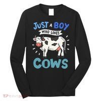 Just a  Who Loves Cows Funny Cows Lover Gift Long Sleeve Shirt thumb 0