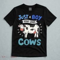 Just a  Who Loves Cows Funny Cows Lover Gift T-Shirt thumb 5