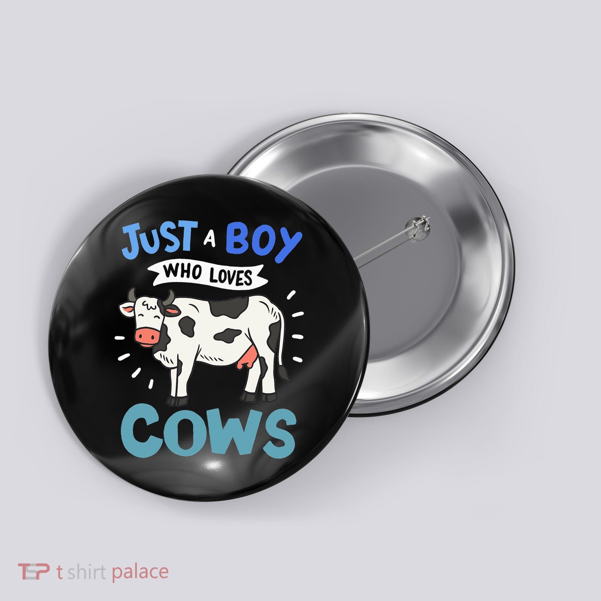 Just a  Who Loves Cows Funny Cows Lover Gift Button