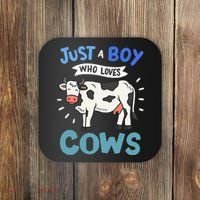 Just a  Who Loves Cows Funny Cows Lover Gift Coaster thumb 0