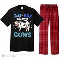 Just a  Who Loves Cows Funny Cows Lover Gift Pajama Set thumb 0