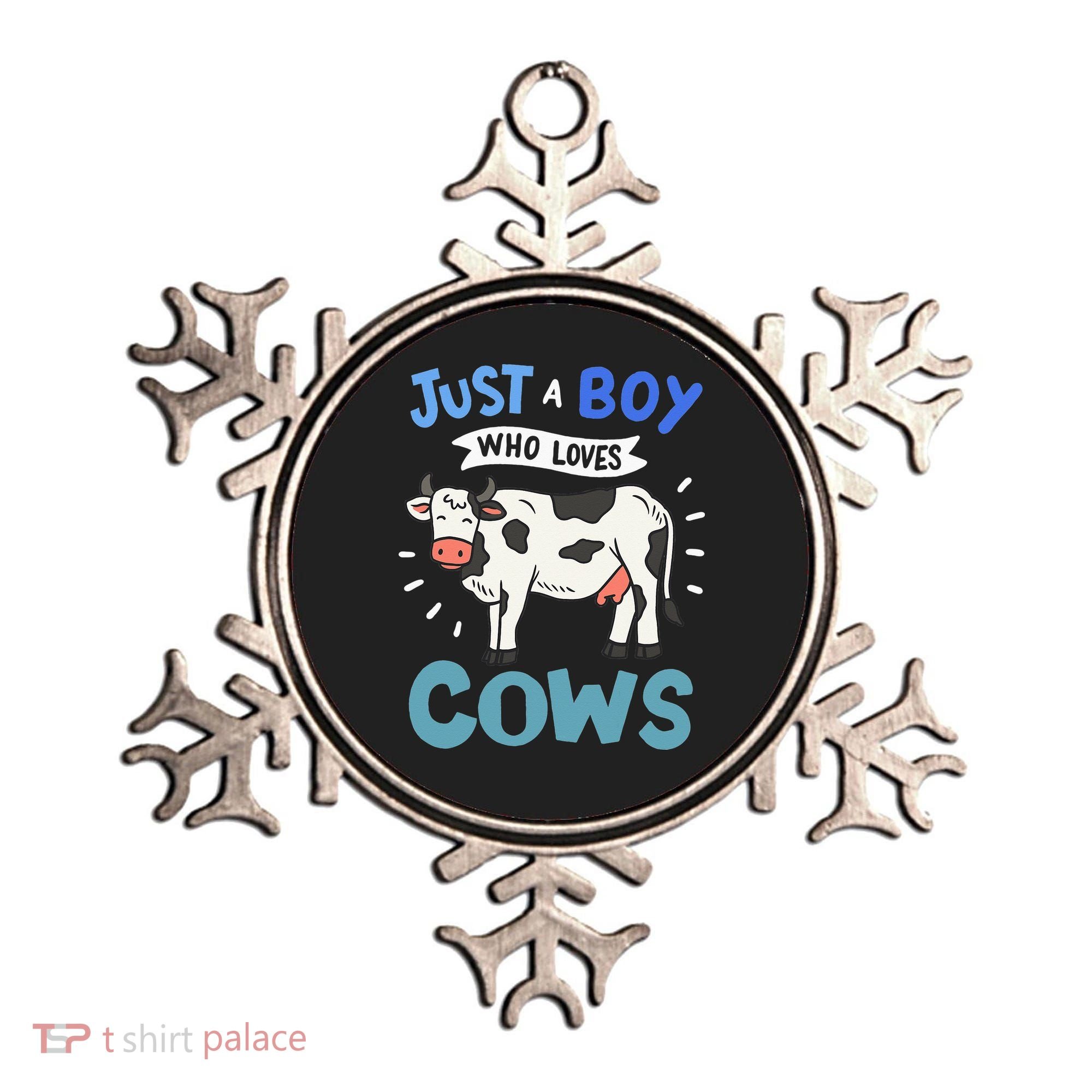 Just a  Who Loves Cows Funny Cows Lover Gift Ornament