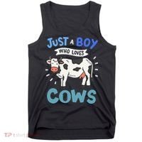 Just a  Who Loves Cows Funny Cows Lover Gift Tank Top thumb 0