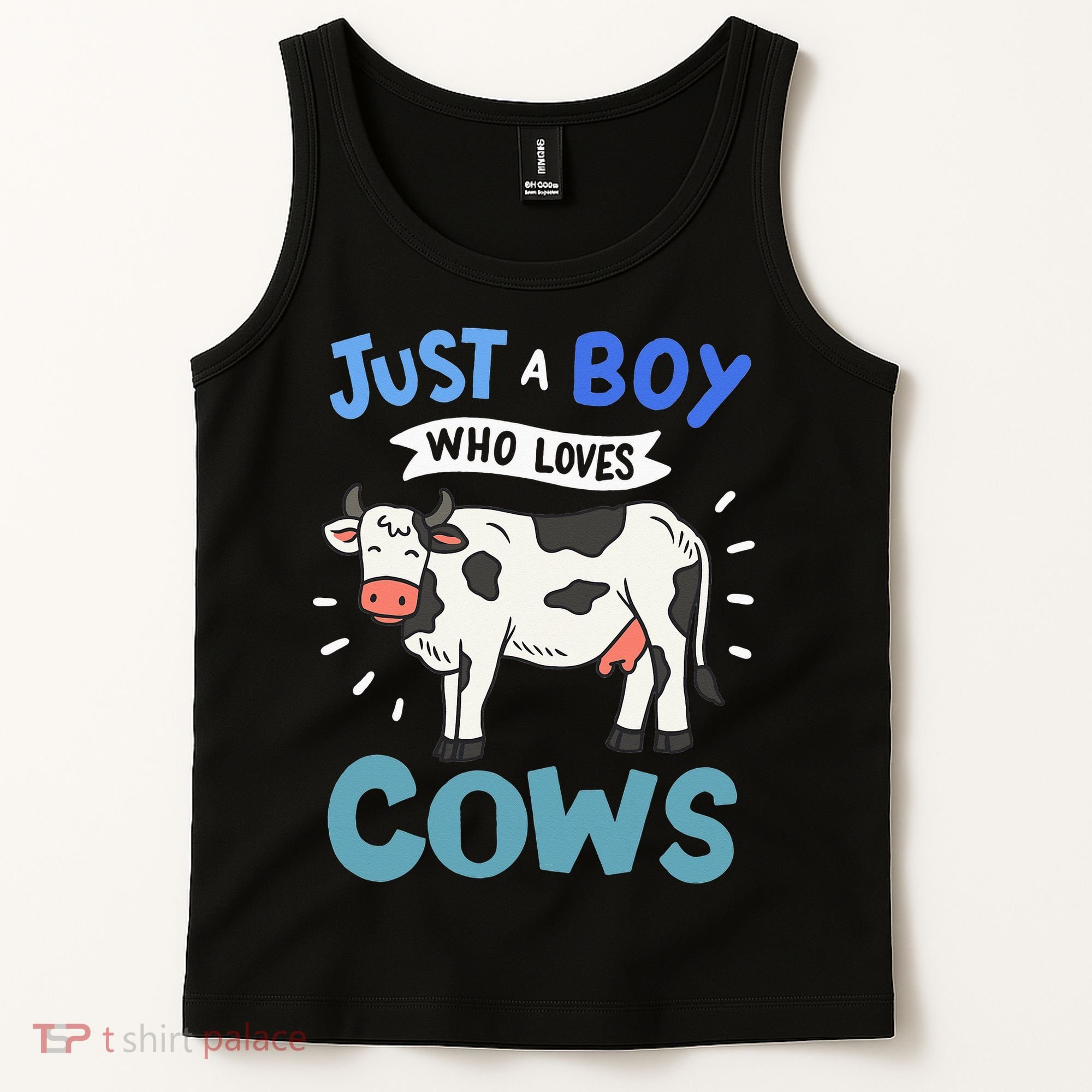 Just a  Who Loves Cows Funny Cows Lover Gift Tank Top
