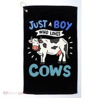 Just a  Who Loves Cows Funny Cows Lover Gift Golf Towel thumb 0