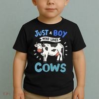 Just a  Who Loves Cows Funny Cows Lover Gift Toddler T-Shirt thumb 2