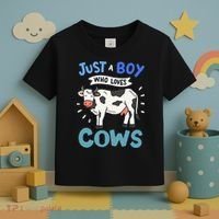 Just a  Who Loves Cows Funny Cows Lover Gift Toddler T-Shirt thumb 3