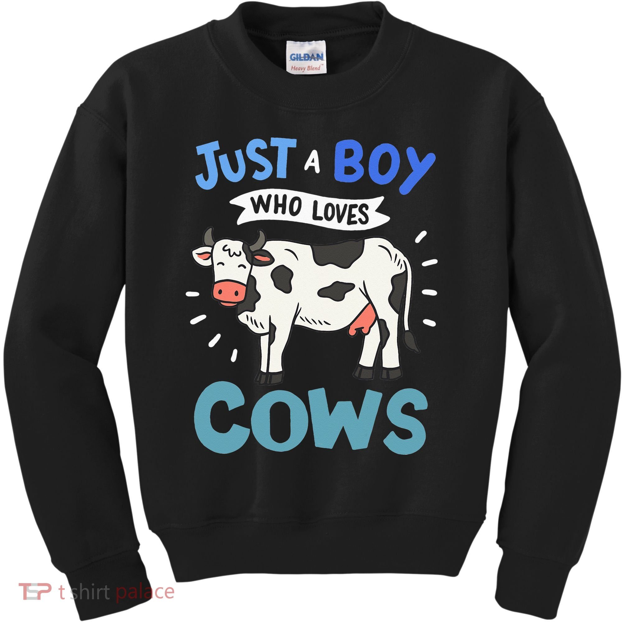 Just a  Who Loves Cows Funny Cows Lover Gift Kids Sweatshirt