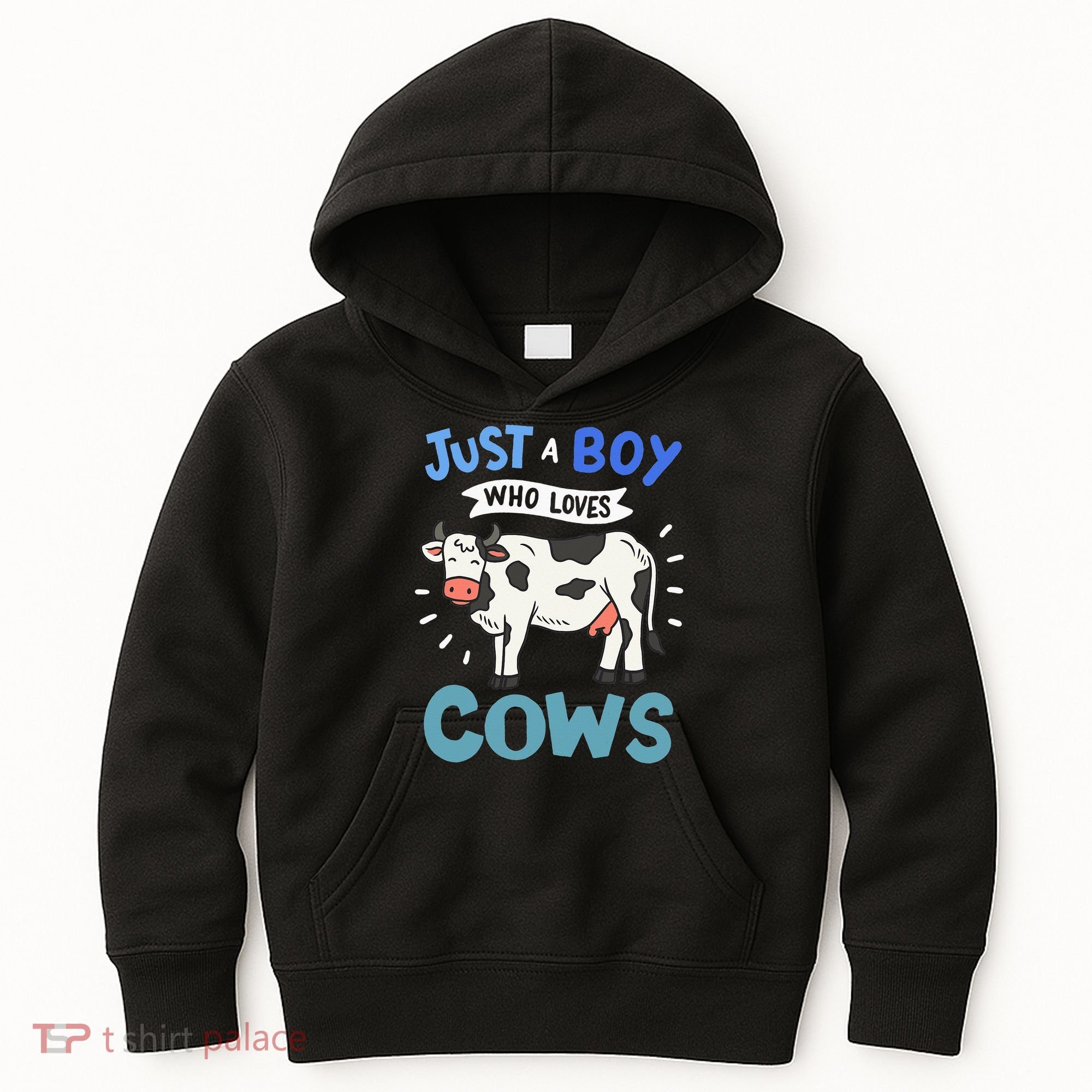 Just a  Who Loves Cows Funny Cows Lover Gift Kids Hoodie