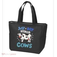 Just a  Who Loves Cows Funny Cows Lover Gift Tote Bag thumb 3