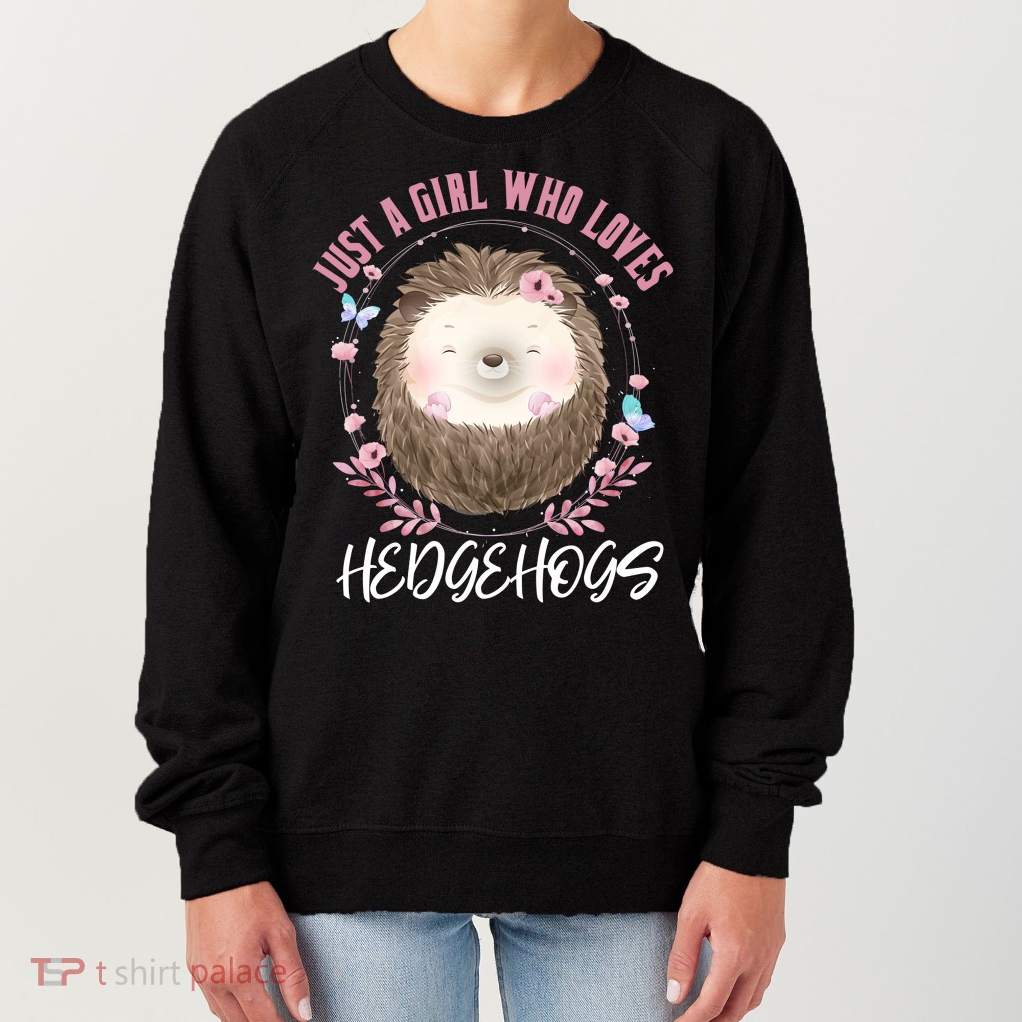 Just A Who Loves Hedgehogs Forest Animal Cute Hedgehog Gift Women's Sweatshirt
