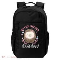 Just A Who Loves Hedgehogs Forest Animal Cute Hedgehog Gift Backpack thumb 0