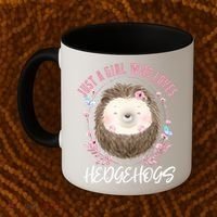 Just A Who Loves Hedgehogs Forest Animal Cute Hedgehog Gift Coffee Mug thumb 2