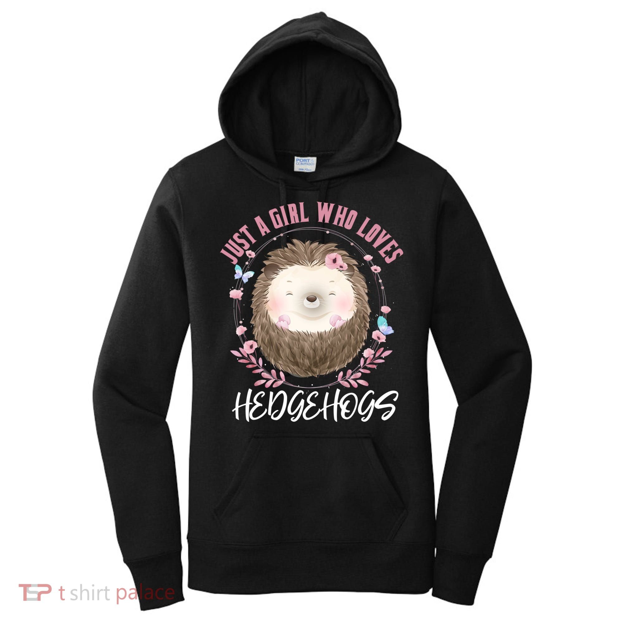 Just A Who Loves Hedgehogs Forest Animal Cute Hedgehog Gift Women's Hoodie