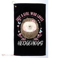 Just A Who Loves Hedgehogs Forest Animal Cute Hedgehog Gift Golf Towel thumb 0