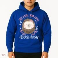 Just A Who Loves Hedgehogs Forest Animal Cute Hedgehog Gift Hoodie thumb 2