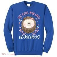 Just A Who Loves Hedgehogs Forest Animal Cute Hedgehog Gift Sweatshirt thumb 0