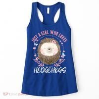 Just A Who Loves Hedgehogs Forest Animal Cute Hedgehog Gift Women's Tank Top thumb 0