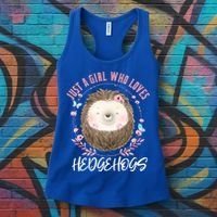 Just A Who Loves Hedgehogs Forest Animal Cute Hedgehog Gift Women's Tank Top thumb 3