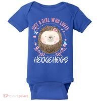 Just A Who Loves Hedgehogs Forest Animal Cute Hedgehog Gift Baby Bodysuit thumb 0