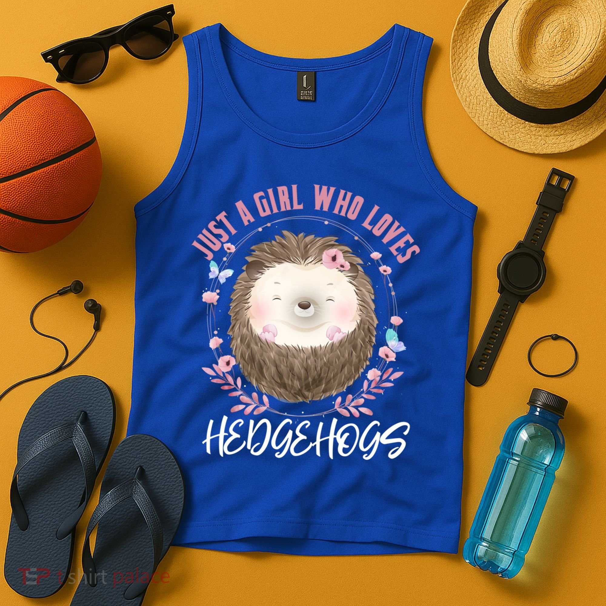 Just A Who Loves Hedgehogs Forest Animal Cute Hedgehog Gift Tank Top