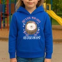 Just A Who Loves Hedgehogs Forest Animal Cute Hedgehog Gift Kids Hoodie thumb 3