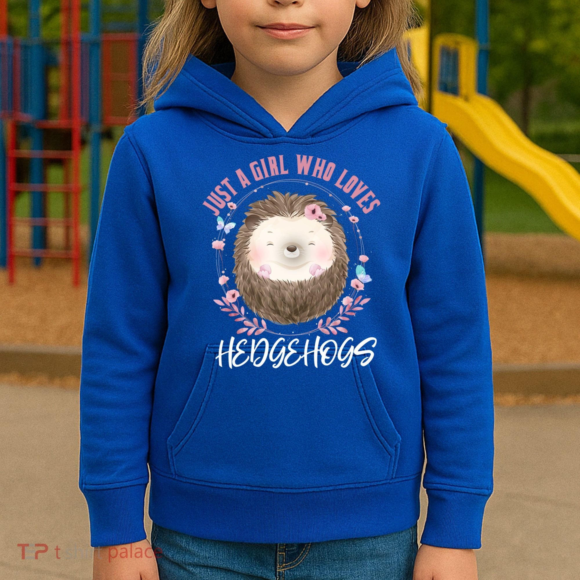 Just A Who Loves Hedgehogs Forest Animal Cute Hedgehog Gift Kids Hoodie