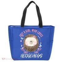 Just A Who Loves Hedgehogs Forest Animal Cute Hedgehog Gift Tote Bag thumb 0